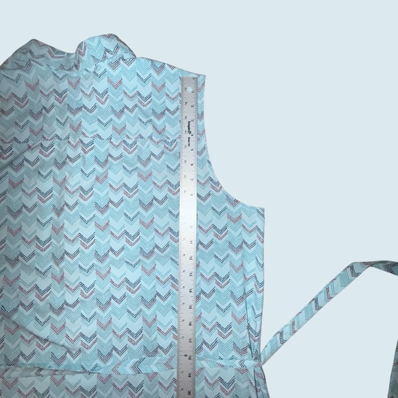 Eddie Bauer Departure Sleeveless Shirt Dress Size 2XL Blue Chevron Pattern - Picture 8 of 13